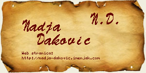 Nadja Daković vizit kartica
